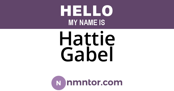 Hattie Gabel