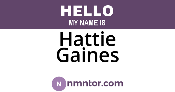Hattie Gaines
