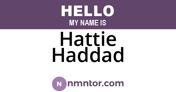 Hattie Haddad