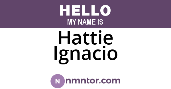 Hattie Ignacio