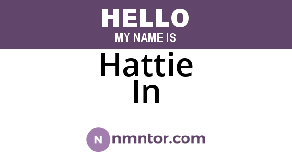 Hattie In