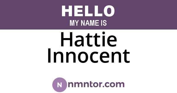 Hattie Innocent