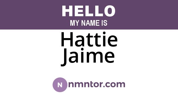 Hattie Jaime