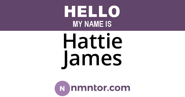 Hattie James