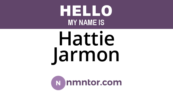 Hattie Jarmon