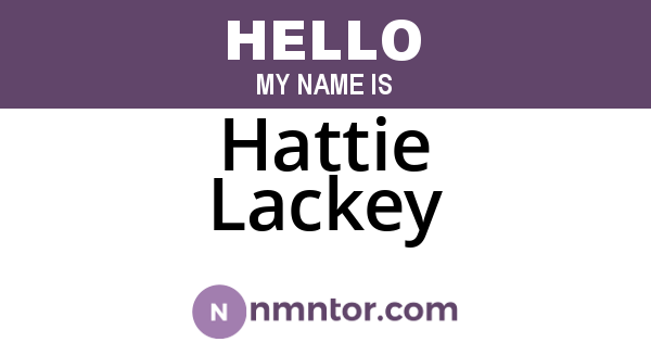 Hattie Lackey