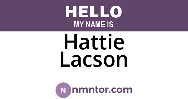 Hattie Lacson