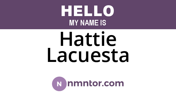 Hattie Lacuesta