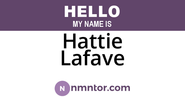 Hattie Lafave