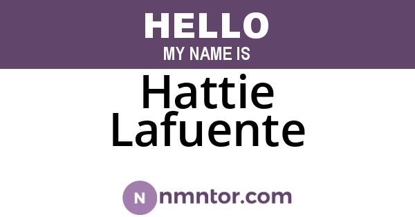 Hattie Lafuente