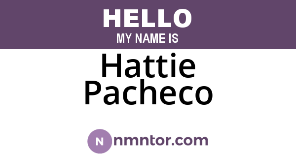 Hattie Pacheco
