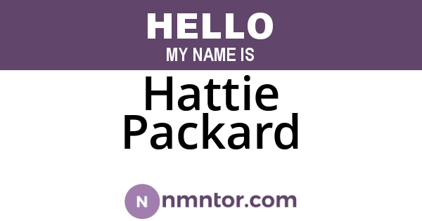 Hattie Packard