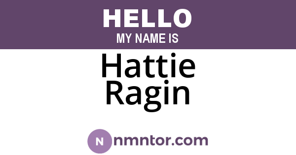 Hattie Ragin