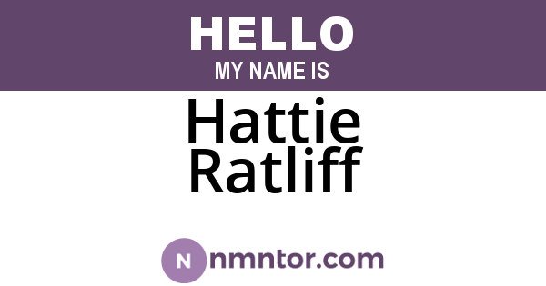 Hattie Ratliff