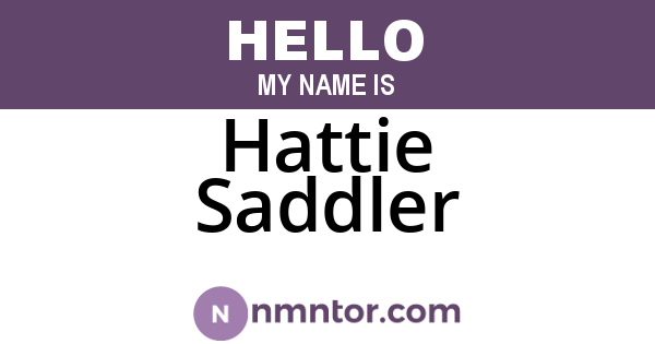 Hattie Saddler
