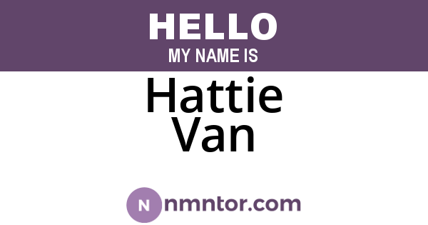 Hattie Van