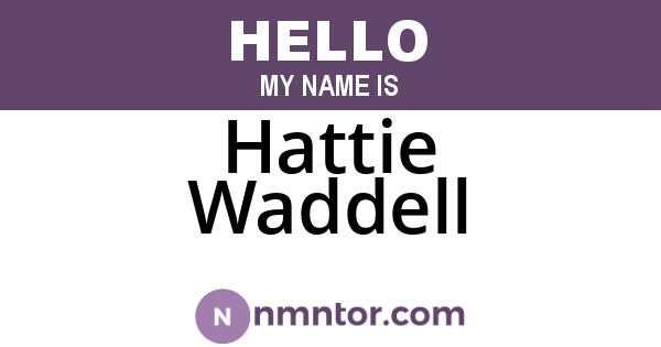Hattie Waddell