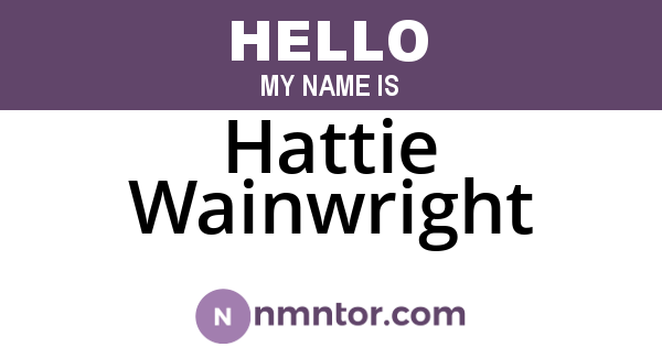 Hattie Wainwright