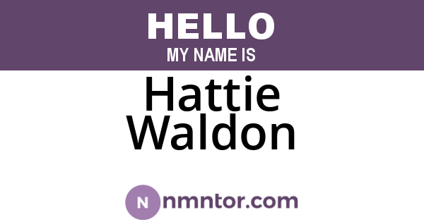 Hattie Waldon