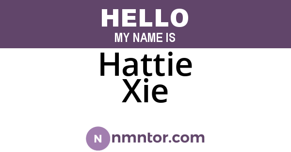 Hattie Xie