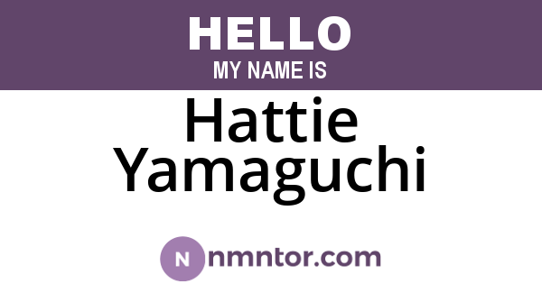Hattie Yamaguchi