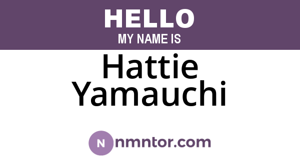 Hattie Yamauchi