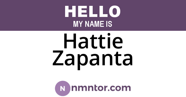 Hattie Zapanta