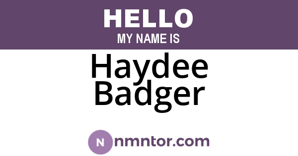 Haydee Badger