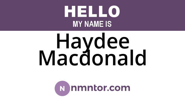 Haydee Macdonald