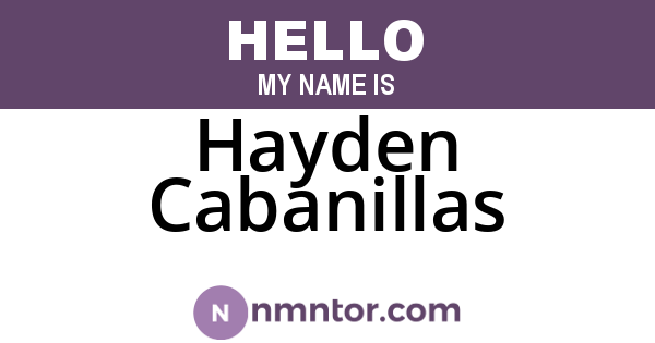 Hayden Cabanillas