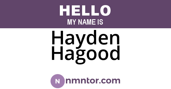 Hayden Hagood