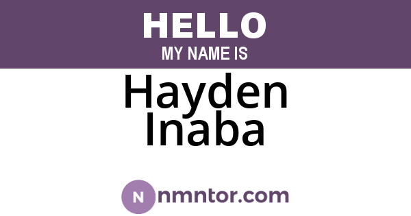 Hayden Inaba