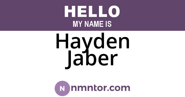Hayden Jaber