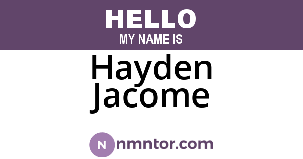 Hayden Jacome