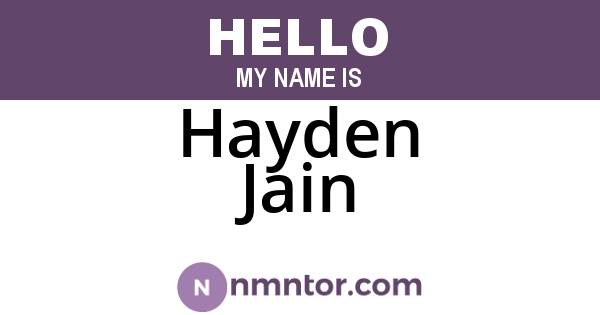 Hayden Jain