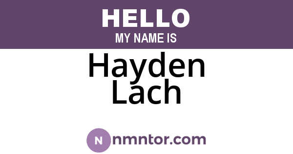 Hayden Lach