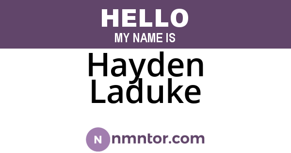 Hayden Laduke