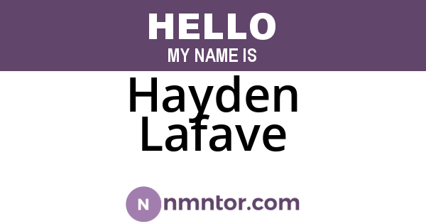Hayden Lafave