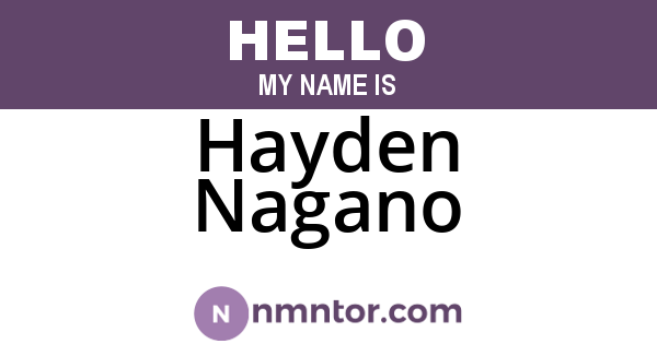 Hayden Nagano