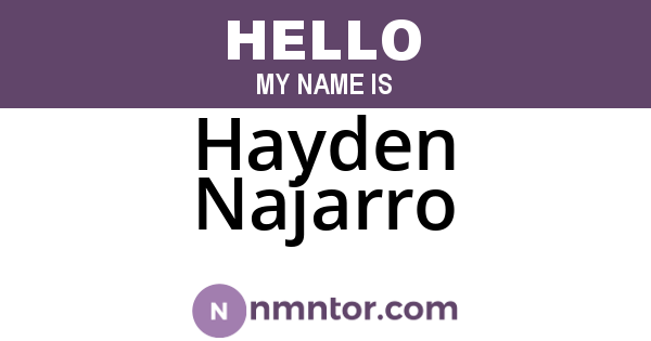 Hayden Najarro