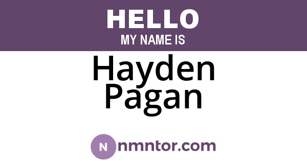 Hayden Pagan