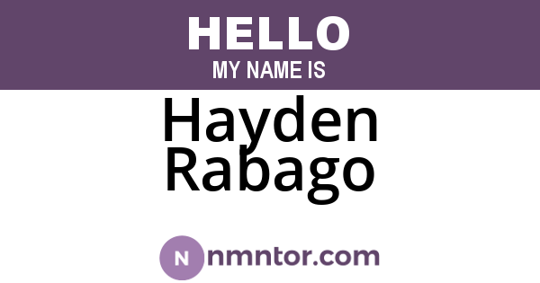 Hayden Rabago