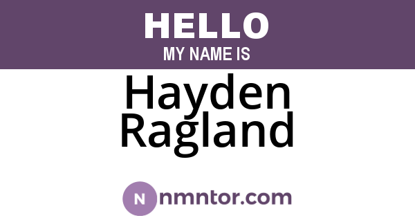 Hayden Ragland