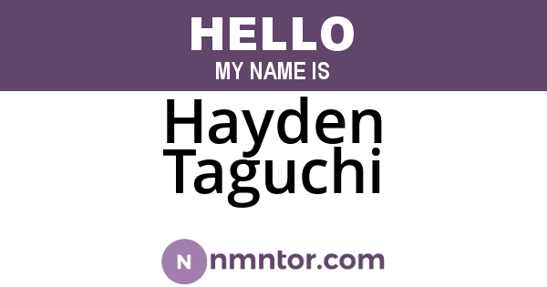 Hayden Taguchi
