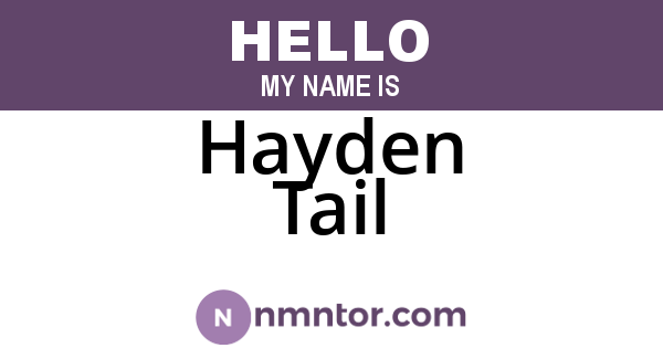 Hayden Tail