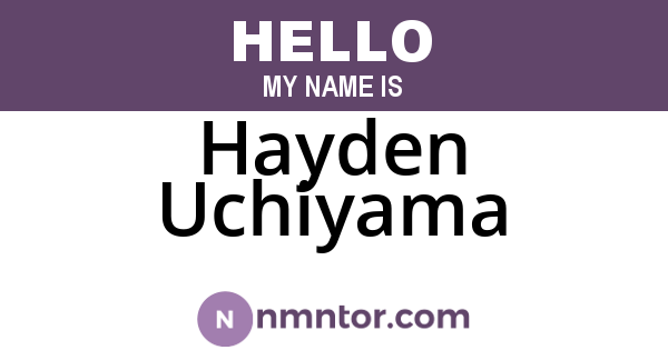 Hayden Uchiyama