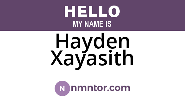 Hayden Xayasith