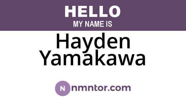 Hayden Yamakawa