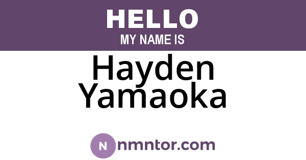 Hayden Yamaoka