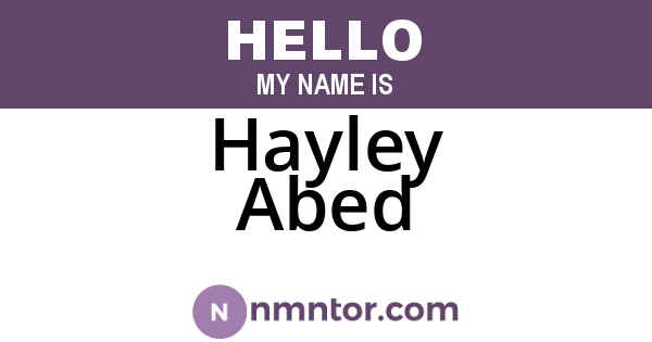 Hayley Abed